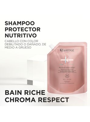 Imagen 2 del producto Recarga Shampoo Protector del Color Bain Riche Chroma Respect 500ml
