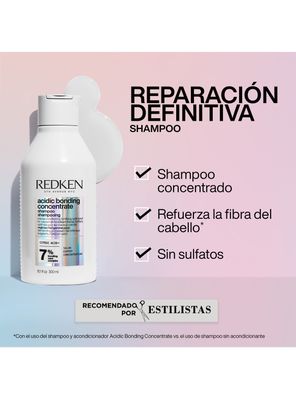 Imagen 2 del producto Set Reparación Acidic Bonding Concentrate Shampoo 300 ml + One United 30 ml Redken