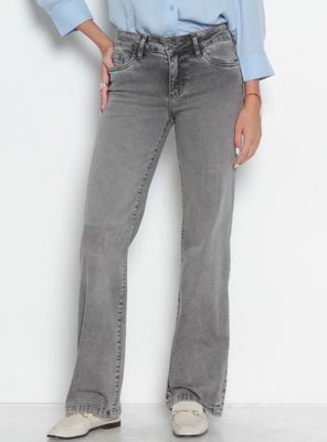 Imagen 1 del producto Jeans Recto Tiro Alto Pretina Básica 1 Botón