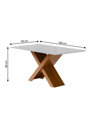 Imagen 2 del producto Juego de Comedor Dubai 6 Sillas + Mesa Rectangular Blanco