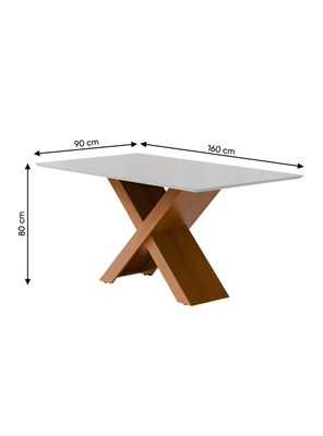 Imagen 2 del producto Juego de Comedor Dubai 6 Sillas + Mesa Rectangular Blanco