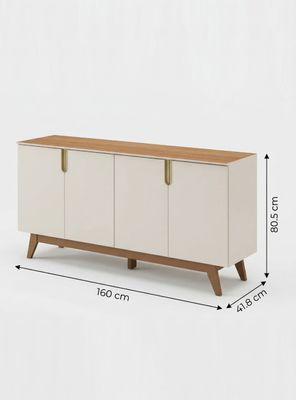 Imagen 2 del producto Buffet Recife 4 Puertas Beige Nogal