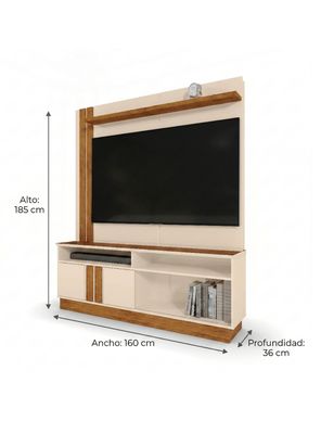 Imagen 2 del producto Estante Tv Fortaleza Beige Nogal 60