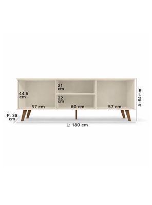 Imagen 2 del producto Rack TV  Aracaju Beige/Nogal para TV hasta 75''