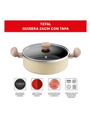 Imagen 2 del producto Guisera con Tapa Daisy Vanilla 24 cm