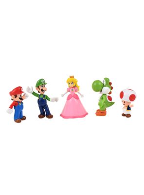 Imagen 2 del producto Set 5 Figuras de Acción Personajes Super Mario 6 cm