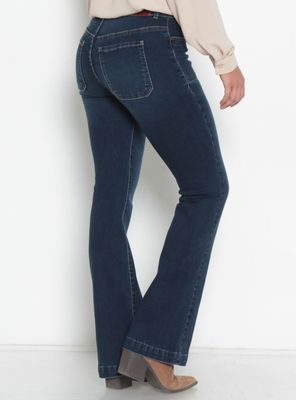 Imagen 2 del producto Jeans Cargo Flare Tiro Alto Pretina Media con 2 Botones