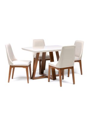 Comedor Bennet + 4 Sillas Elsie