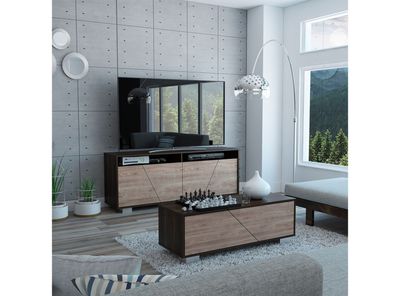 Imagen 2 del producto Rack TV + Mesa Centro Fraktal Habano Miel TuHome