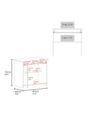 Imagen 2 del producto Escritorio Recto 1 Cajón Office Cartagena