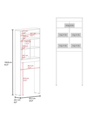 Imagen 2 del producto Estante WC Bath Duo 160.8x63.2x20.1 cm Cartagena