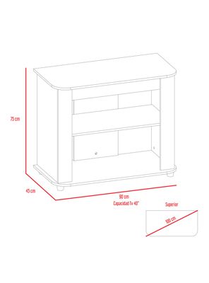Imagen 2 del producto Rack TV 40'' Maori Coñac 75x90x45 cm