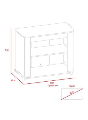 Imagen 2 del producto Rack TV 40'' Maori Rovere 75x90x45 cm
