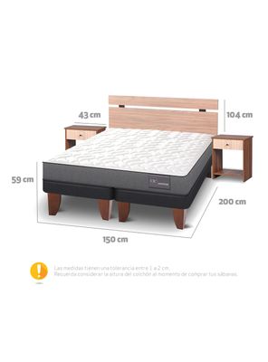 Imagen 2 del producto Cama Europea Anatomic Base Dividida 2 Plazas Set Muebles Olmo