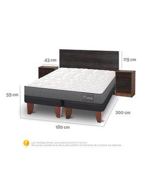 Imagen 2 del producto Cama Europea Anatomic King + Set Muebles Espresso