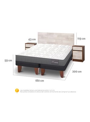 Imagen 2 del producto Cama Europea Anatomic King + Set Muebles Legno