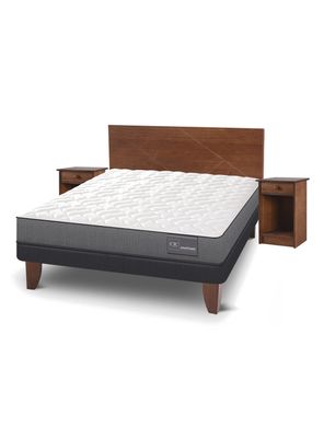 Cama Europea Anatomic 2 Plazas + Set Muebles Villarrica