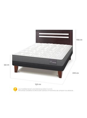 Imagen 2 del producto Cama Europea Anatomic 2 Plazas + Respaldo Múnich