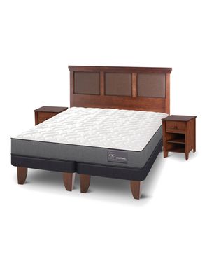 Cama Europea Anatomic Base Dividida 2 Plazas + Set Muebles Torino