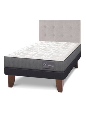 Imagen 1 del producto Cama Europea Anatomic 1.5 Plazas + Respaldo Tigris
