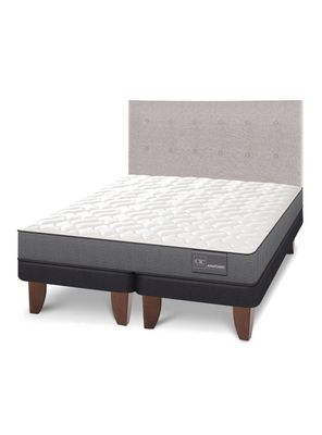 Cama Europea Anatomic 2 Plazas Base Dividida + Respaldo Tigris