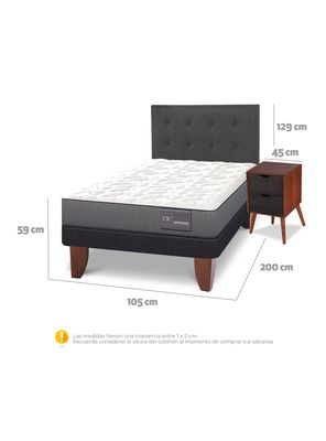 Imagen 2 del producto Cama Europea Anatomic 1.5 Plazas + Set Eufrates