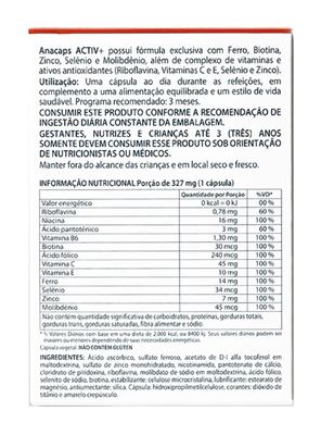 Imagen 2 del producto Anacaps Activ + 30 Cápsulas