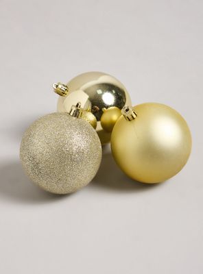 Set de 9 Esferas Navidad Champaña 8 cm