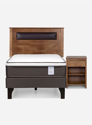 Imagen 2 del producto Cama Europea New Style 4 Plus 1.5 Plazas + Set Mueble Ferrara