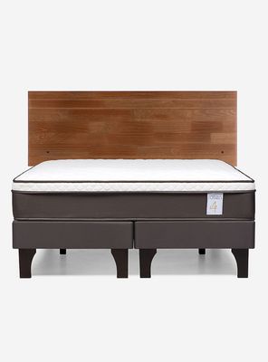 Imagen 2 del producto Cama Europea New Style 4 Plus Base Dividida 2 Plazas + Respaldo Tabor