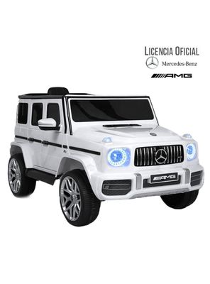 Jeep G63 Batería 12V Licencia Mercedes Benz Blanco