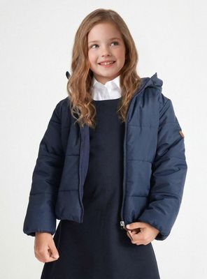 Parka Azul Niña Talla 6 A 10