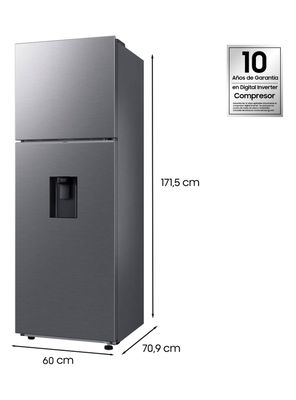 Imagen 2 del producto Refrigerador Top Mount No Frost 341 Litros RT35CG5540S9ZS Space Max Acero
