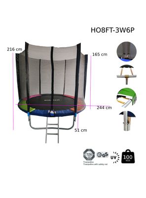 Imagen 2 del producto Cama Elástica Rainbow 8 Pies