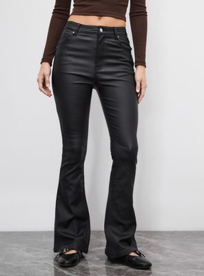 Jeans Coated Bota Ancha 01