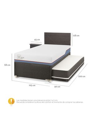 Imagen 2 del producto Diván Excellence Plus Back 1.5 Plazas + Muebles Villarrica