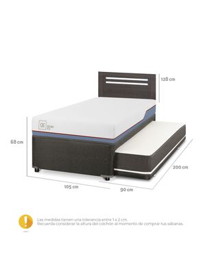 Imagen 2 del producto Diván Excellence Plus Back 1.5 Plazas + Respaldo Múnich