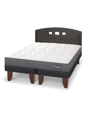 Cama Europea Anatomic 2 Plazas Base Dividida + Respaldo Gales