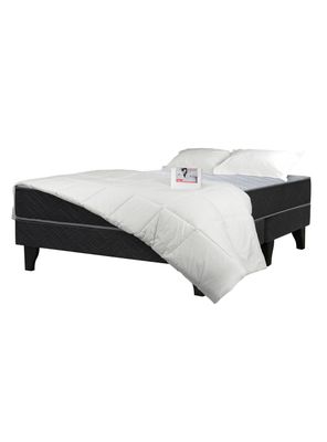 Cama Europea Cadiz Base Dividida 2 Plazas + Set Textil