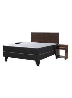Cama Europea Cadiz 2 Plazas 190 cm + Set de Muebles Castilla