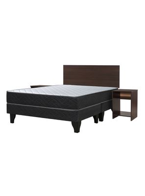 Camas Europea Cadiz Base Dividida 2 Plazas + Set de Muebles Castilla