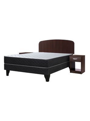 Cama Europea Cadiz 2 Plazas 190 cm + Set de Muebles Asturias