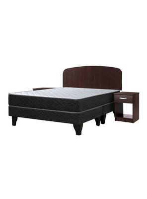 Camas Europea Cadiz Base Dividida 2 Plazas + Set de Muebles Asturias