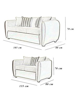 Imagen 2 del producto Juego de Living Oklahoma 3-2 Cuerpos Tela-Pu