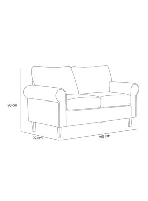 Imagen 2 del producto Sofá Retro 2 Cuerpos Tela