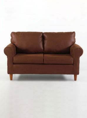 Sofá Retro 2 Cuerpos Pu Habano