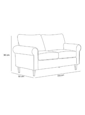 Imagen 2 del producto Sofá Retro 2 Cuerpos Pu Habano