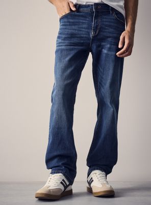 Jeans Tiro Medio Regular Fit Lavado