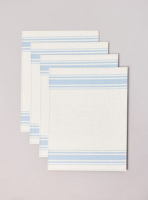 Pack 4 Individuales Rayas Azul 42x32 cm