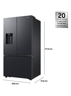 Imagen 2 del producto Refrigerador French Door No Frost 576 Litros Dual Ice Maker RF27CG5410B1ZS